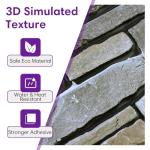 3D Faux Limestone Peel and Stick Wall Panels