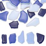 PATIKIL Dark Light Blue Mosaic Ceramic Tiles