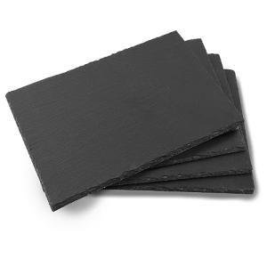 16''x12'' Black Slate Shower Floor Tile - 4 Pack