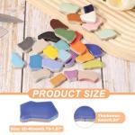 PATIKIL Dark Light Blue Mosaic Ceramic Tiles