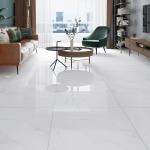 Peel and Stick White Marble Vinyl Floor Tiles