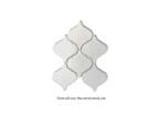 Splash Cascade Arabesque White Mosaic Shower Tile Sample