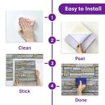 3D Faux Limestone Peel and Stick Wall Panels