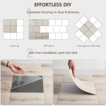 Peel and Stick Vinyl Floor Tiles - 30 Pack