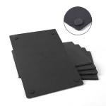 16''x12'' Black Slate Shower Floor Tile - 4 Pack