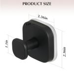 Matte Black Suction Cup Hooks for Shower Use