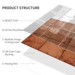 10 Sheets Orange Peel and Stick Tile Set