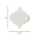 Splash Cascade Arabesque White Mosaic Shower Tile Sample