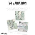 Ming Green Grey Petal Marble Tile Set