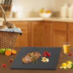 16''x12'' Black Slate Shower Floor Tile - 4 Pack