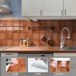 10 Sheets Orange Peel and Stick Tile Set