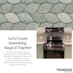 Ming Green Grey Petal Marble Tile Set