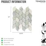 Ming Green Grey Petal Marble Tile Set