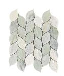 Ming Green Grey Petal Marble Tile Set