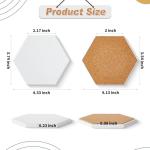 Zopeal 48 Pcs Ceramic Tile for Craft Coaster Includes Square and Round White Tile Unglazed Ceramic Coaster with Cork Backing Pad for DIY Gift(3.94 x 3.94 x 0.24 inches,Square)