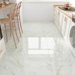 WESTICK 20 Pcs Bathroom Marble Floor Tiles Peel and Stick Waterproof 12" x 12" Self Adhesive Vinyl Flooring Peel and Stick Floor Tile Removable Vinyl Stick on Tile for Bedroom Kitchen Living Room