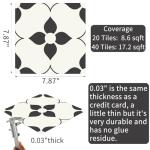 Waterproof Peel and Stick Vinyl Floor Tiles 20PCS