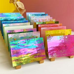 Iridescent Stained Glass Mosaic Tiles Variety Pack