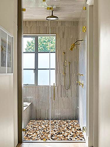 Yellowstone Matte Pebbles Mosaic Shower Floor Tile