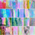 Iridescent Stained Glass Mosaic Tiles Variety Pack