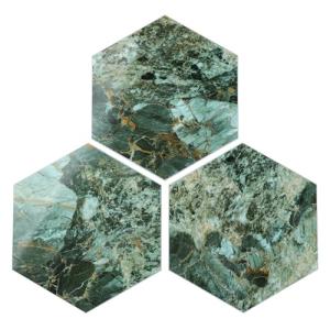 Hexagon Peel and Stick Faux Marble Wall Tile