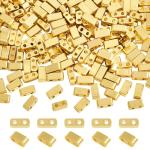 NBEADS 240-Pc Golden Plated Glass Beads Set