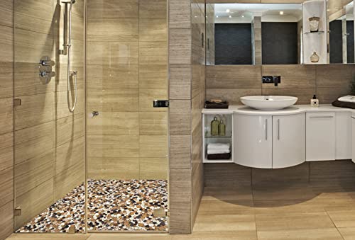Yellowstone Matte Pebbles Mosaic Shower Floor Tile