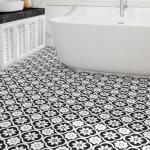 Peel and Stick Vinyl Floor Tiles - 30 Pack