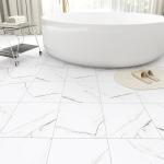40-Pack Peel & Stick White Vein Marble Tiles
