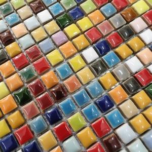 Colorful Mini Square Ceramic Mosaic Tiles for DIY