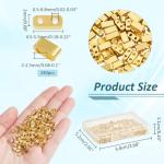 NBEADS 240-Pc Golden Plated Glass Beads Set