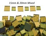 Golden Mirror Mosaic Glass Tiles for Crafts