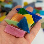 Colorful Stained Glass Mosaic Tiles for DIY Crafts