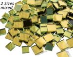 Golden Mirror Mosaic Glass Tiles for Crafts