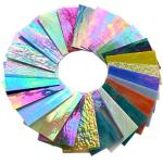 Iridescent Stained Glass Mosaic Tiles Variety Pack