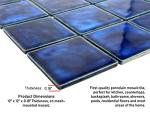 Marble Blue Porcelain Tile - 3x3 Mosaic Squares