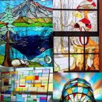 Iridescent Stained Glass Mosaic Tiles Variety Pack