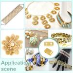 NBEADS 240-Pc Golden Plated Glass Beads Set