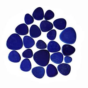 Blue Glazed Ceramic Mosaic Tile Pieces for Crafts