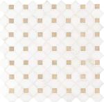 Bianco Dolomite Crema Dotty Polished Marble Tile