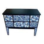 Blue Glazed Ceramic Mosaic Tile Pieces for Crafts