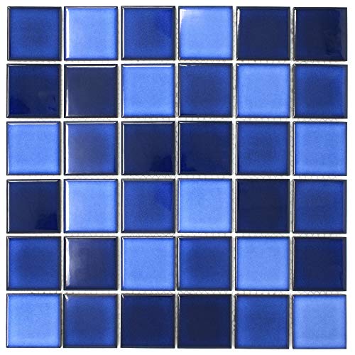 Navy Blue 2" x 2" Porcelain Mosaic Tile