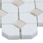 Bianco Dolomite Crema Dotty Polished Marble Tile