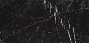 Tenedos 12x24 Nero Marquina Black with White Porcelain Floor and Wall Tile for Kitchen, Backsplash, Countertop, Bathroom, Fireplace Surround, Made in Italy (Polished, 1 Piece (1.94 Square feet))