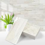 Glossy Wooden Marble Peel and Stick Tile Set
