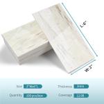 Glossy Wooden Marble Peel and Stick Tile Set