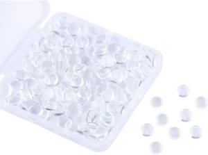 200pcs 8mm Clear Glass Dome Tiles for Crafts