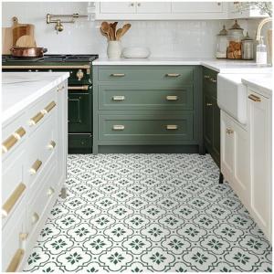 Peel and Stick Vinyl Shower Floor Tiles - Green
