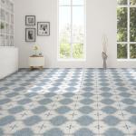 Blue Terrazzo Peel & Stick Vinyl Floor Tiles 20 Pack
