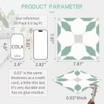 Peel and Stick Aqua Blue Vinyl Floor Tiles